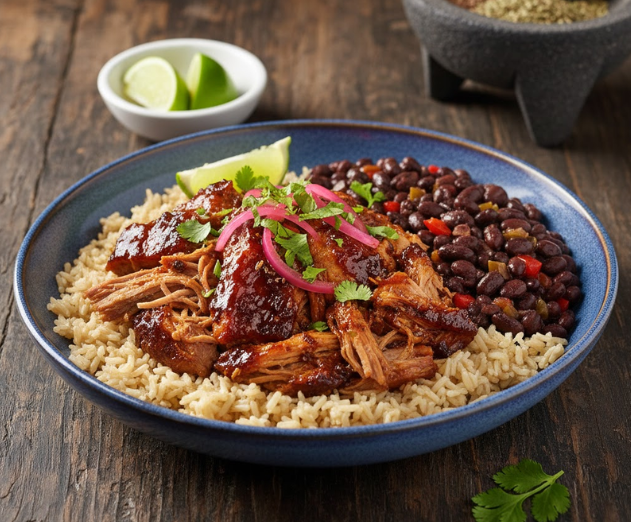 Slow-Braised Pulled Pork & Bean Bowl